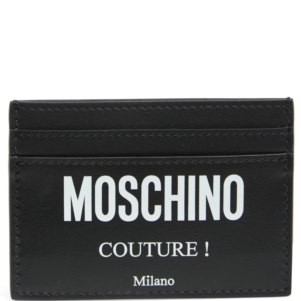 Moschino Logo Leather Card Case